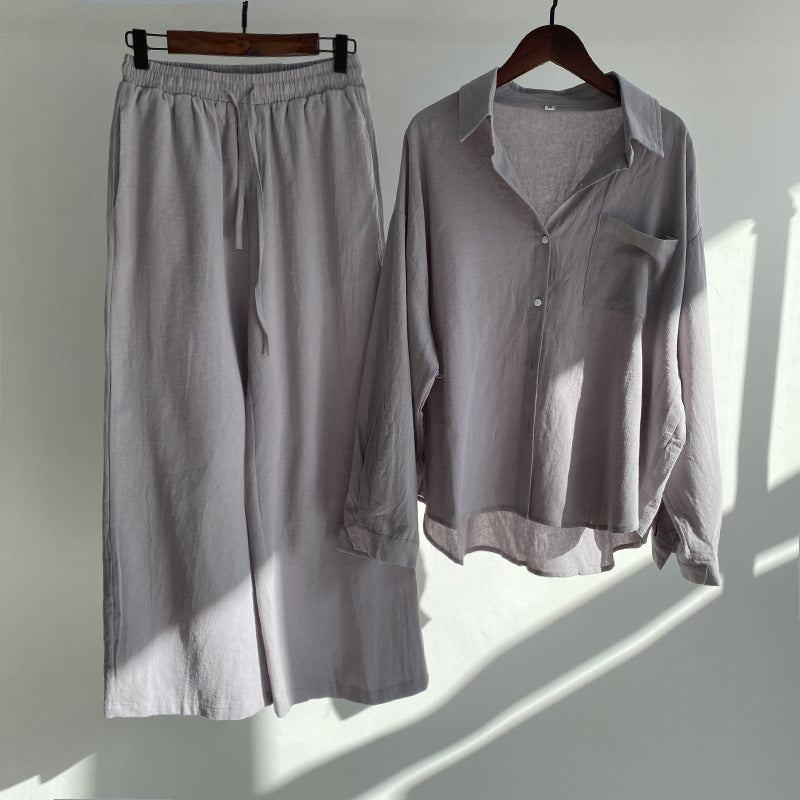 Thea™ | 2-delt sæt i hør-look