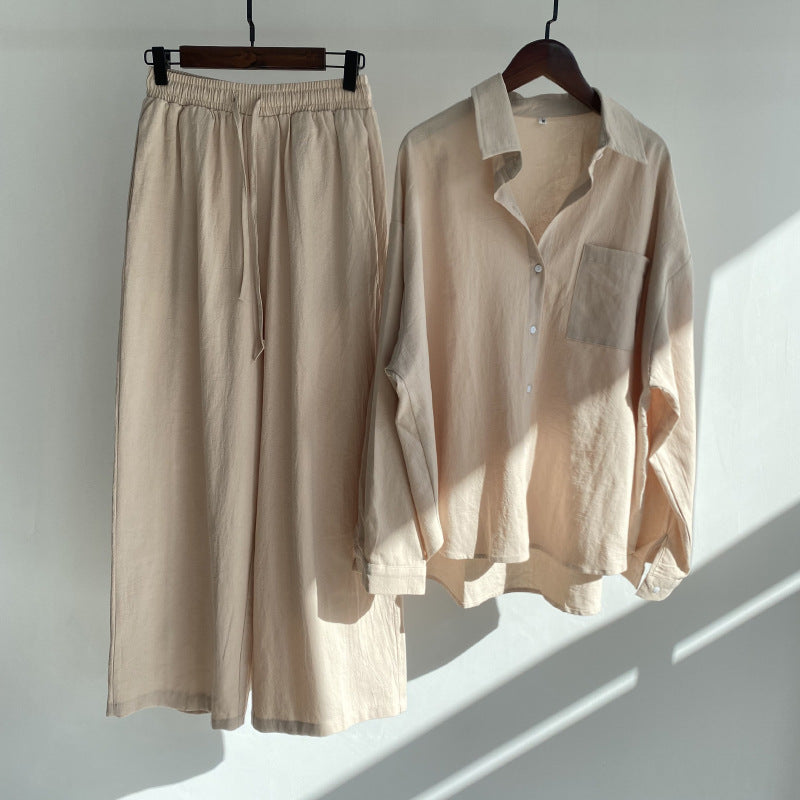 Thea™ | 2-delt sæt i hør-look