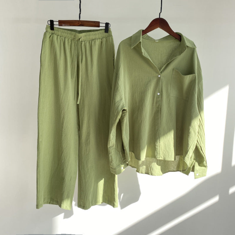 Thea™ | 2-delt sæt i hør-look