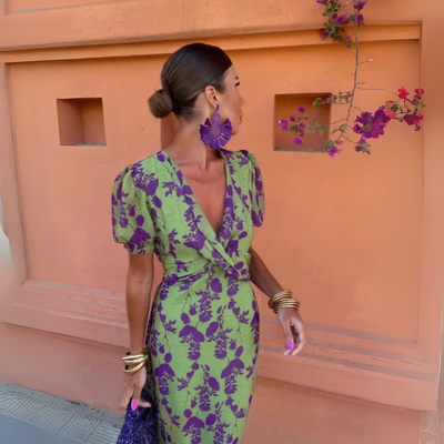 Danielle™ | Blomstret Midikjole