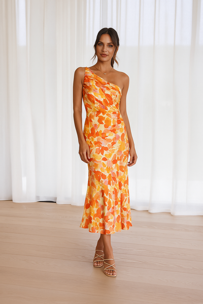 Diane™ | Blomsterkjole i satin