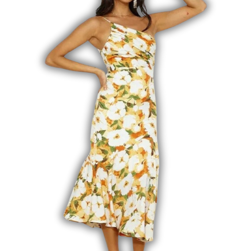 Diane™ | Blomsterkjole i satin
