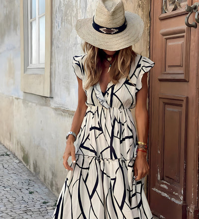 Maddie™ | Elegantes bedrucktes Kleid